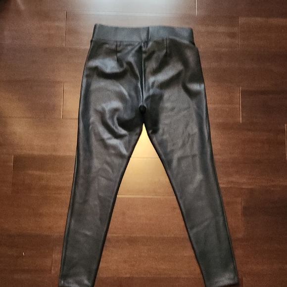 LOFT Black Faux Leather Snakeskin Leggings Size Small S - Picture 5 of 6